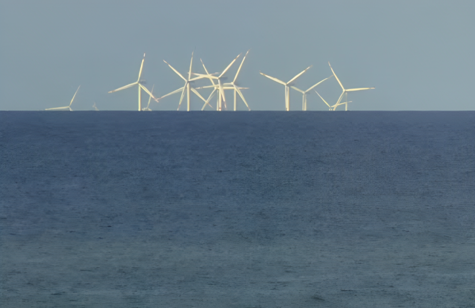 An offshore wind park An offshore wind park