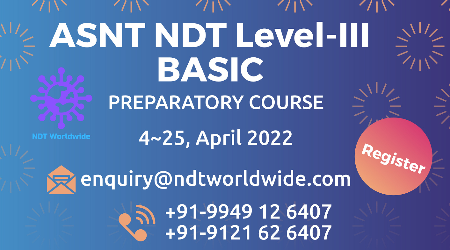 ASNT NDT Level III-BASIC Preparatory Course