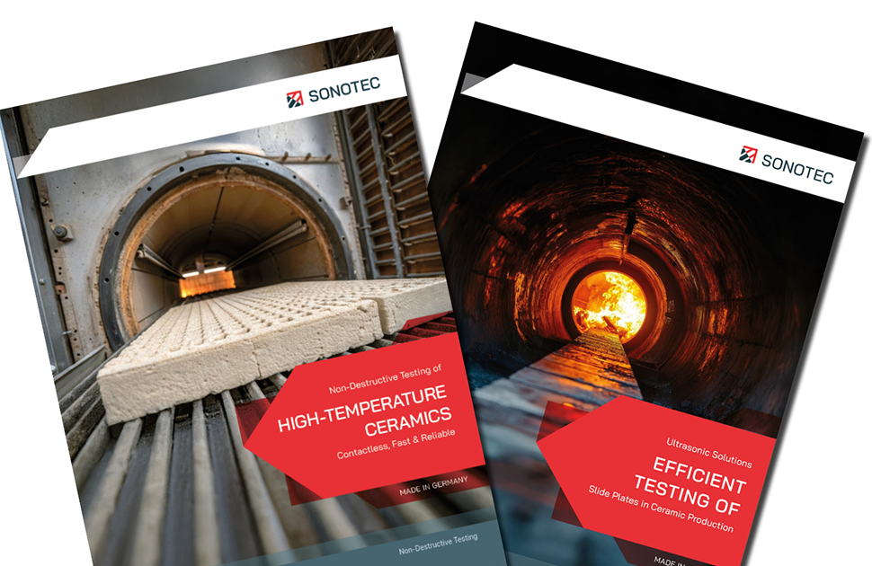 New Application Examples in Air-Coupled Ultrasonic Testing from SONOTEC: Reliable Quality Assurance for High-Temperature Ceramics and Kiln Furniture