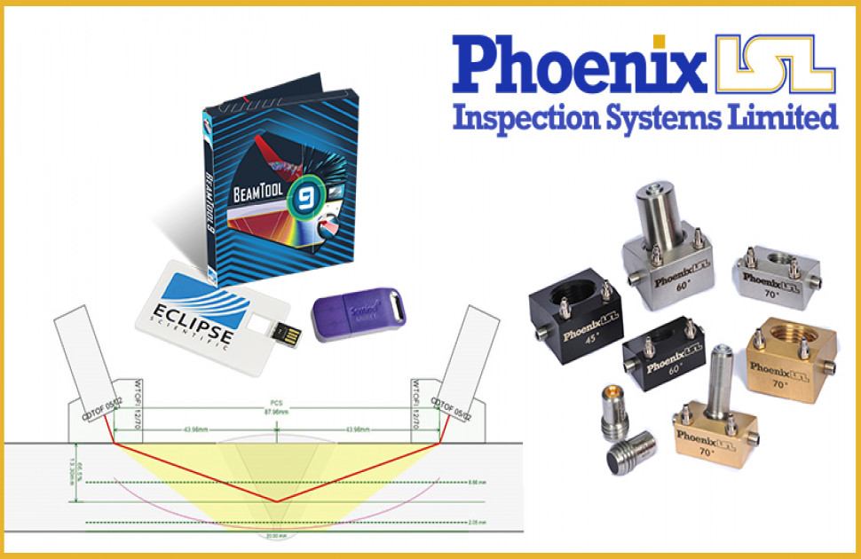Eclipse Scientific add Phoenix ISL TOFD probe and wedge range  to ES BeamTool software