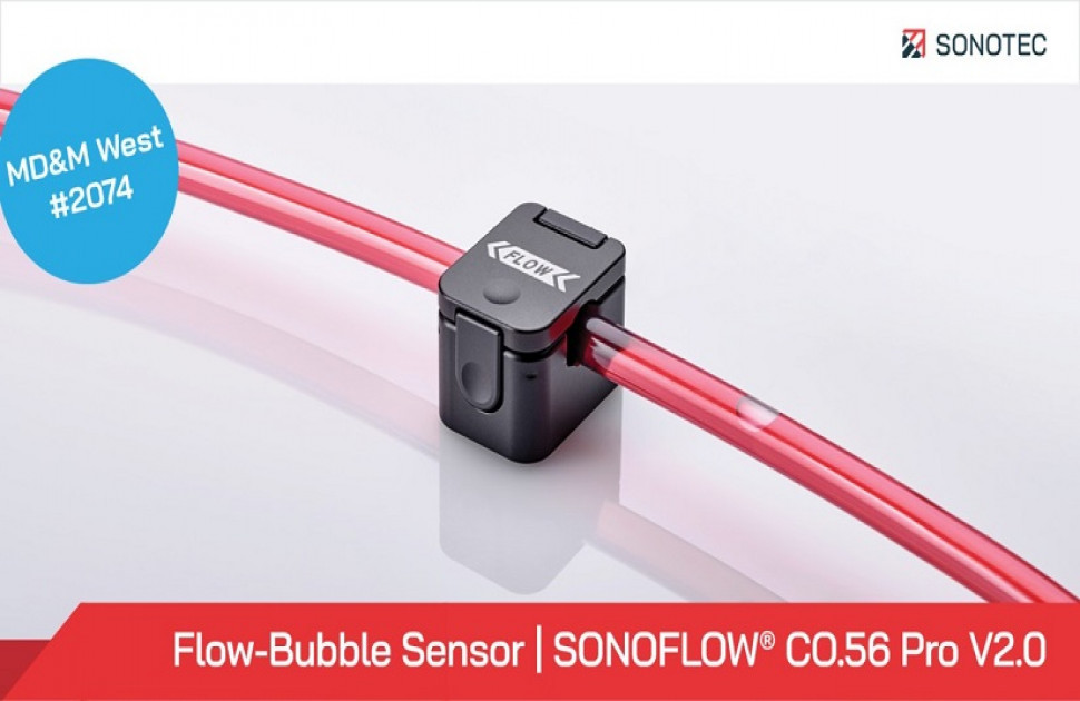 Flow-Bubble Sensor SONOFLOW CO.56 Pro V2.0 © SONOTEC GmbH