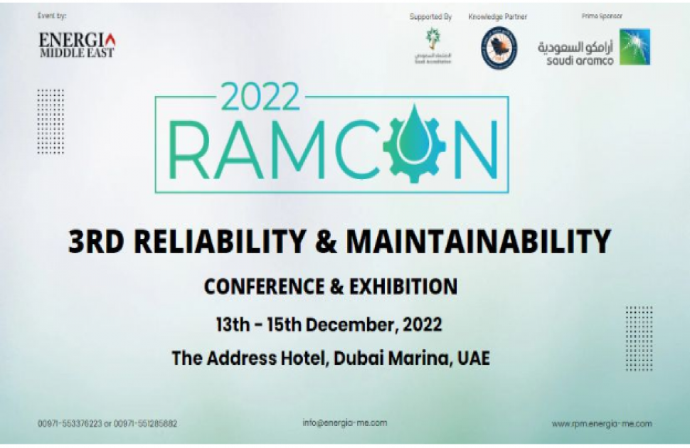 Reliability and Maintainability Conference and Exhibition RAMCon2022 kicks off today