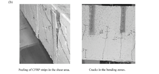 Cracks in a concrete beam