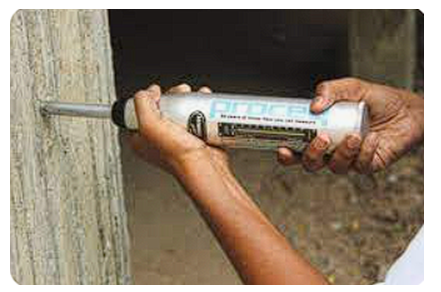 Rebound Hammer test in use