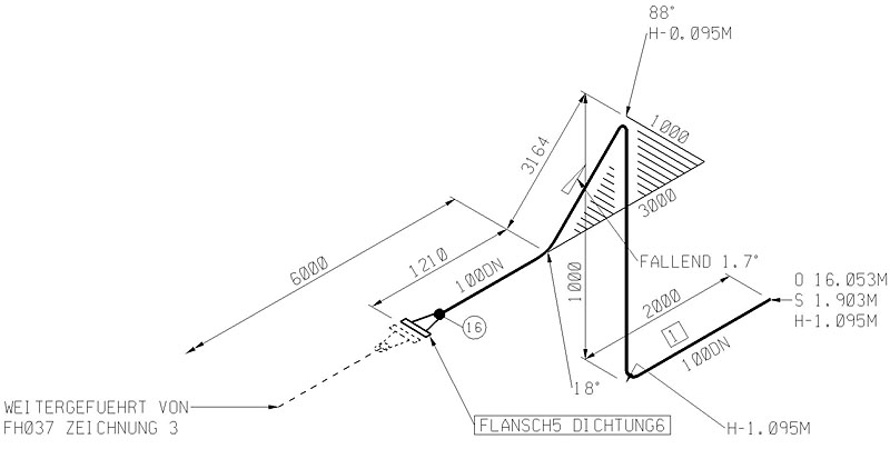 isometric drawing piping rolling